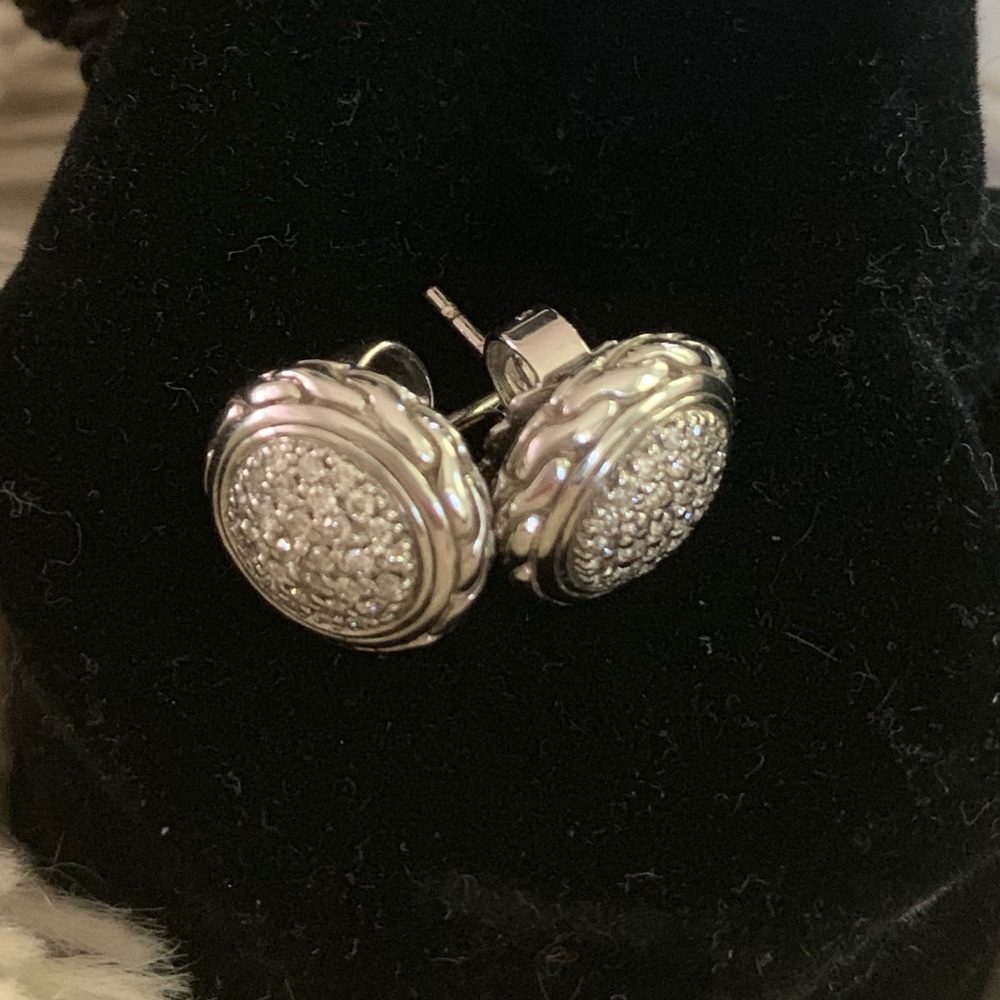 💎 John Hardy 💎 diamond rope stud earrings